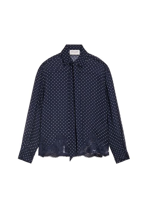 Camicia a pois con pizzo ERMANNO FIRENZE | D49EK003EB0MFB9023449